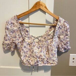 H&M Floral Cropped Top